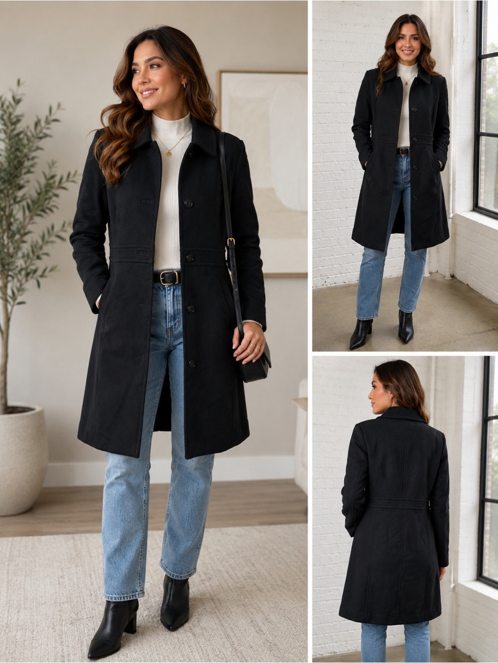 J.Crew Classic lady day coat in Italian double cloth wool with Thinsulate Size 6